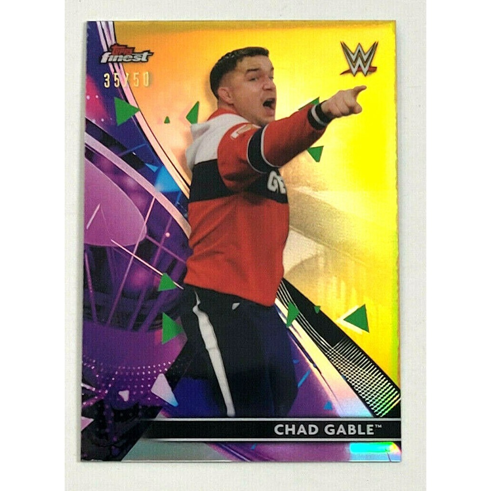 2022 WWE TOPPS FINEST - CHAD GABLE -‎ GOLD REFRACTOR #D 35/50